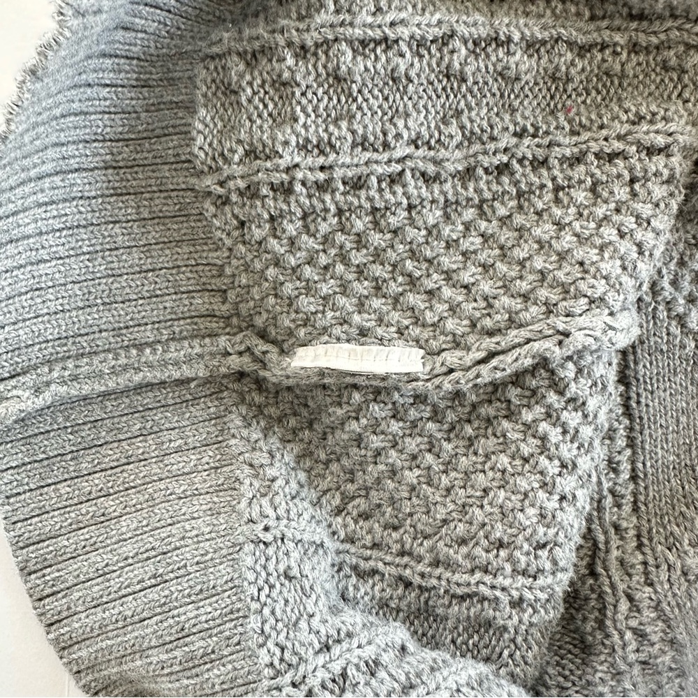 J. Crew Cotton Cable Knit Crewneck Sweater in Grey | XXL | EUC - Picture 9 of 11